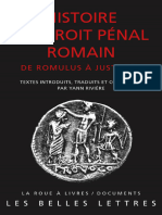 Histoire Du Droit Pénal Romain (Yann Rivière)