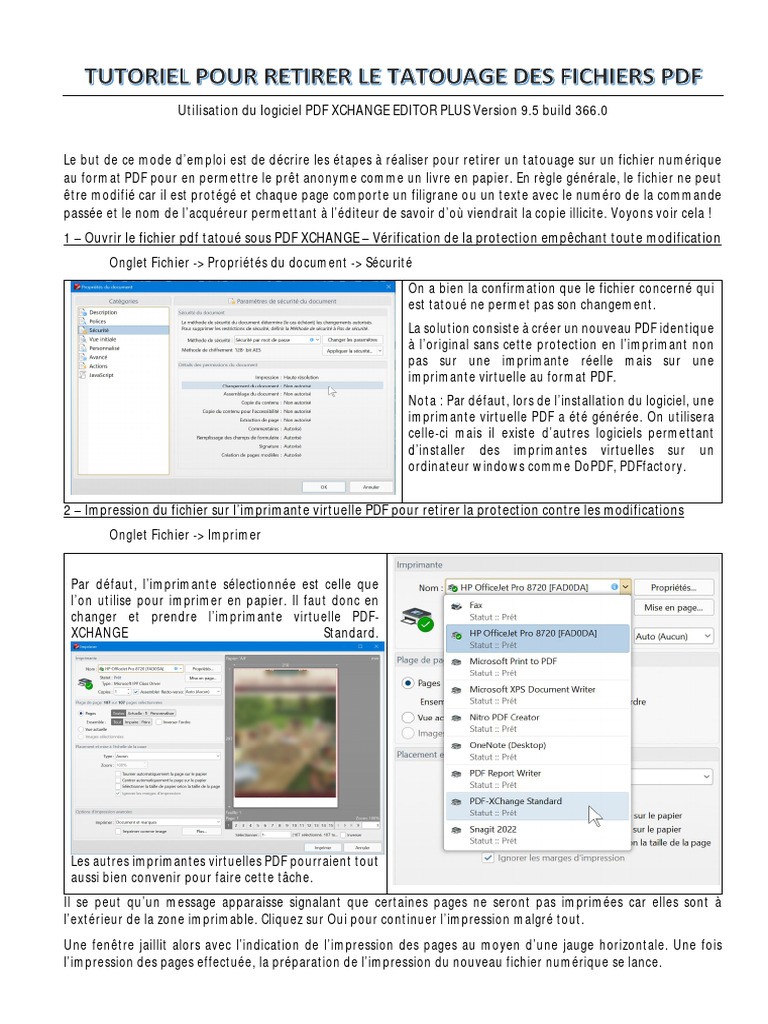 Retirer un tatouage PDF facilement | PDF | Informatique | Logiciel