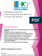 N5 Entrepreneurship Organizing Your Business