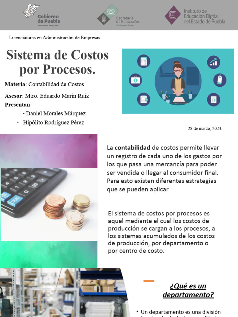 Sistema de Costos por Procesos en Contabilidad | PDF | Costo ...