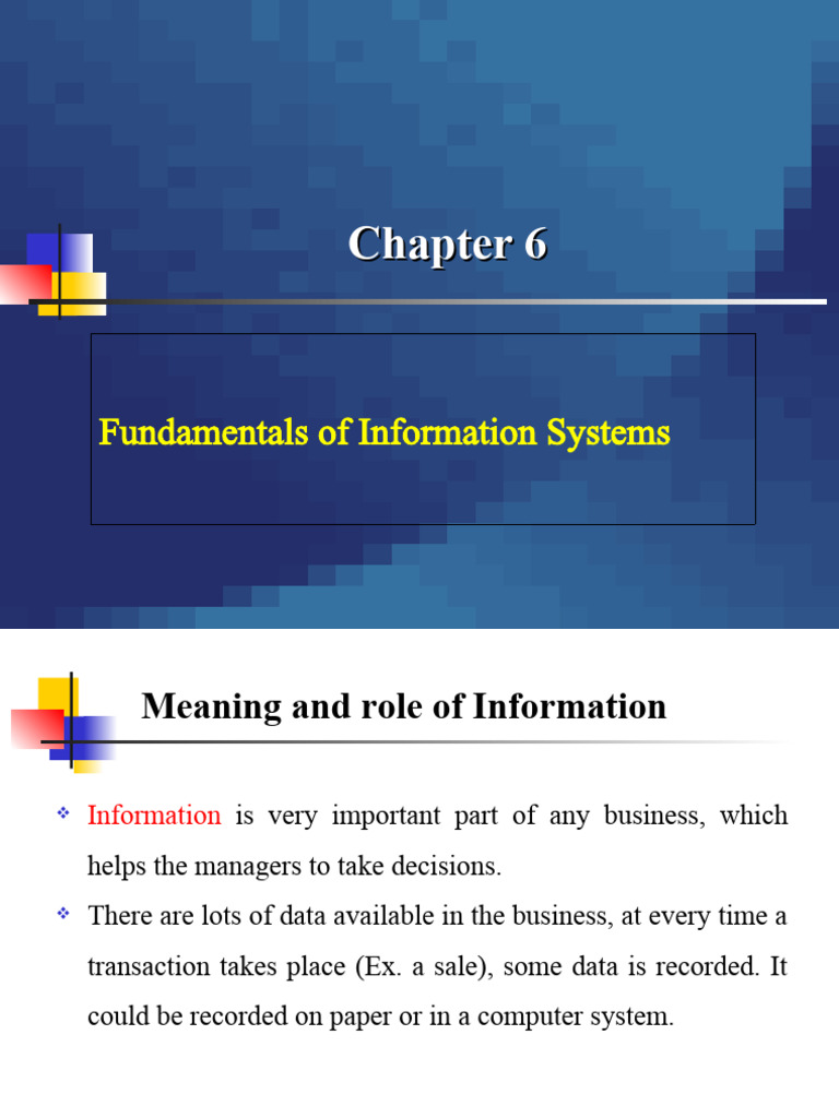 CH 06 | PDF | System | Information System
