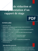 Guide de Rédaction Et de Présentation D'un Rapport de Stage