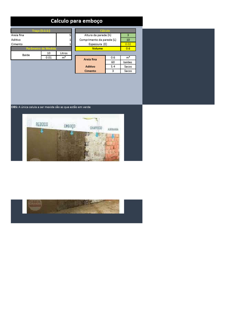 Calculo de Emboço | PDF | Viga | Engenharia Civil
