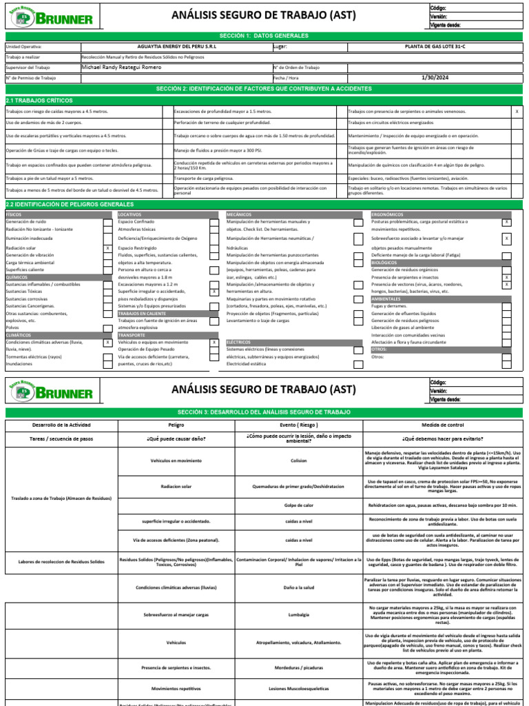 Ast Planta de Gas 2024 | PDF