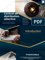 Présentation-Contrat Distribution Sélective