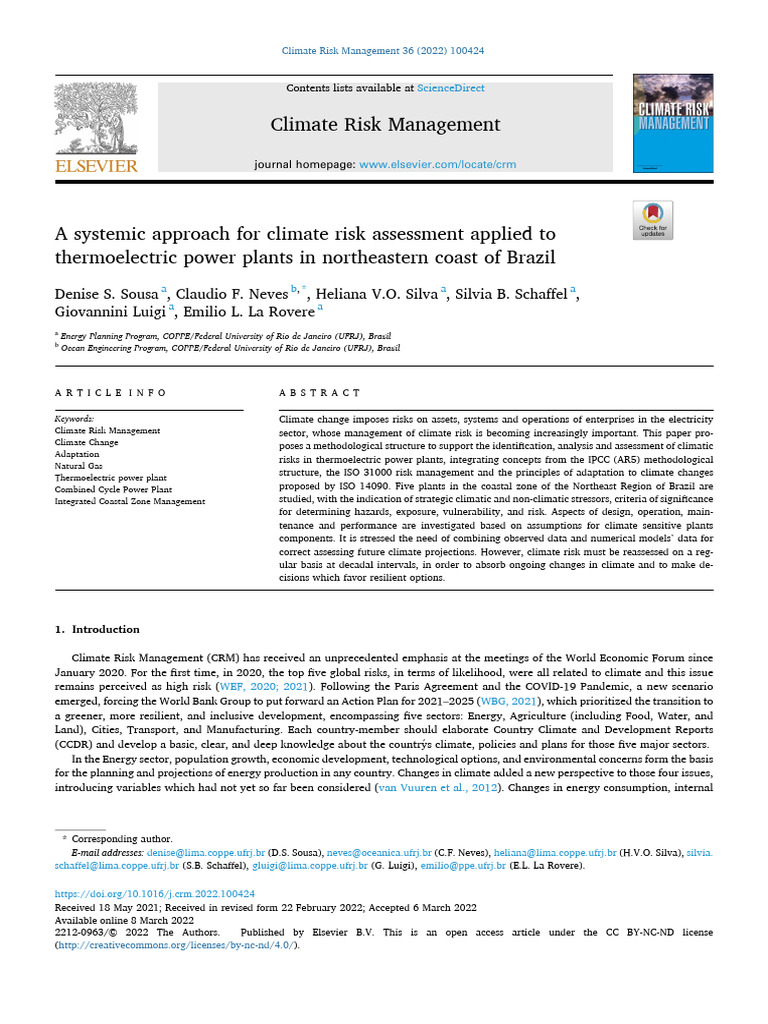 Climate Risk Assessment for Power Plants | PDF | Risk | Tropical Cyclones