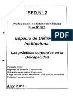 Prácticas corporales discapacidad