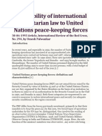 U. Palwankar, "Applicability of International Humanitarian Law To United Nations Peace Keeping Forces