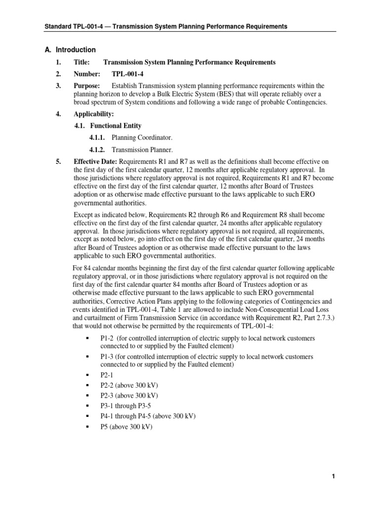 Transmission System Planning Standards | PDF | Electric Power ...