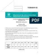 ECO 3152 Midterm Version B