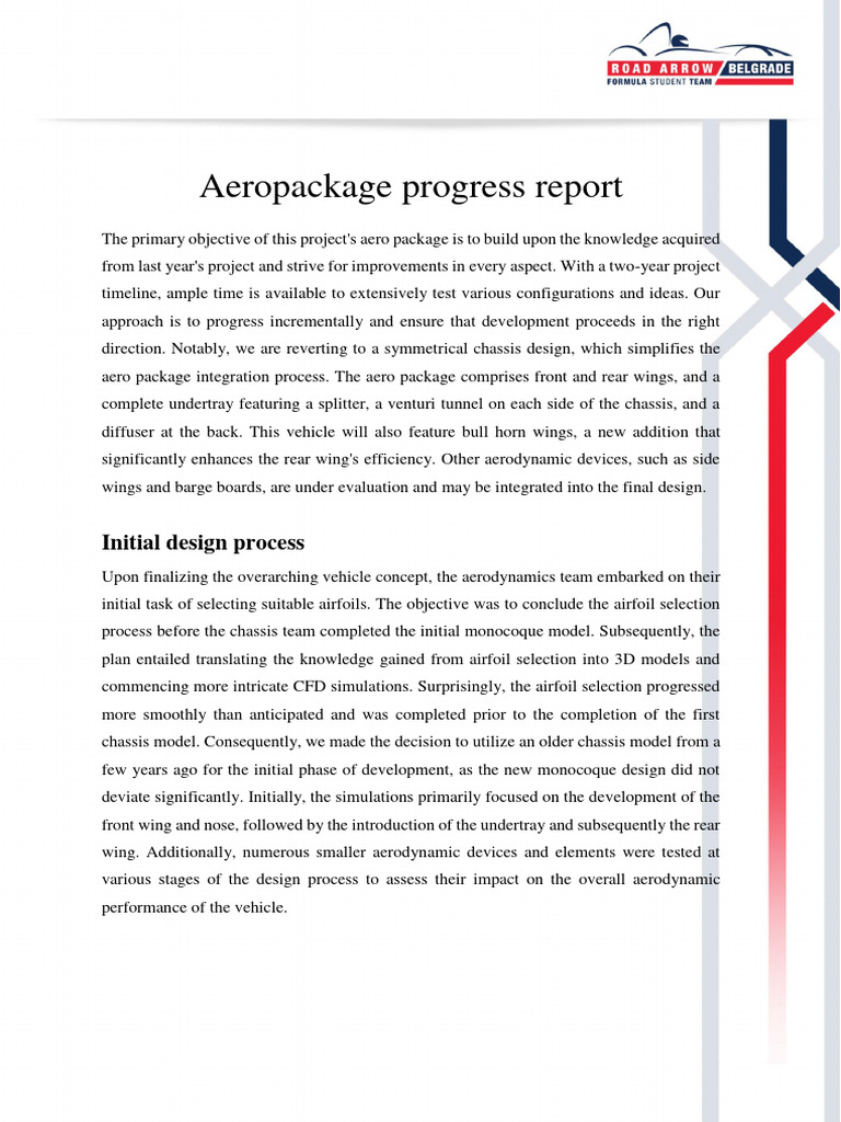 Aeropackage Development Progress Report | PDF | Flap (Aeronautics ...