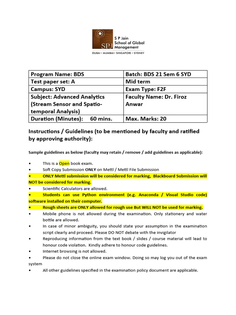 Midterm Exam Information and Sample Questions | PDF | Data | Python ...
