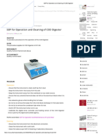 SOP For Operation and Cleaning of COD Digester