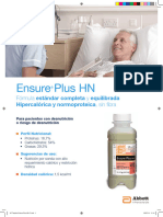 (Adulta e Infantil) - Dietas Estandar Por Sonda - Sin Fibra - EnSURE PLUS HN