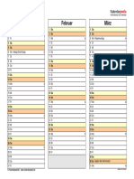 Kalender 2025 Querformat 4 Seiten