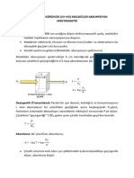 Ultraviyole-Görünür (Uv-Vis) Moleküler Absorpsiyon Spektrometri