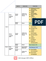 Jadwal Kegiatan Ponrom Baru