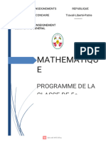 Maths 5e Programme (2) - 1