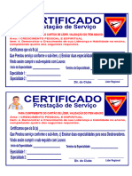 Certificado Serviço Especialidade