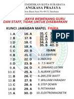 KUNCI JAWABAN IPA PAS SMP ANGKASA PURAJAYA