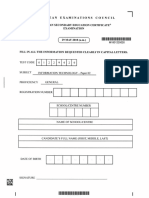 CSEC Information Technology P2 2018