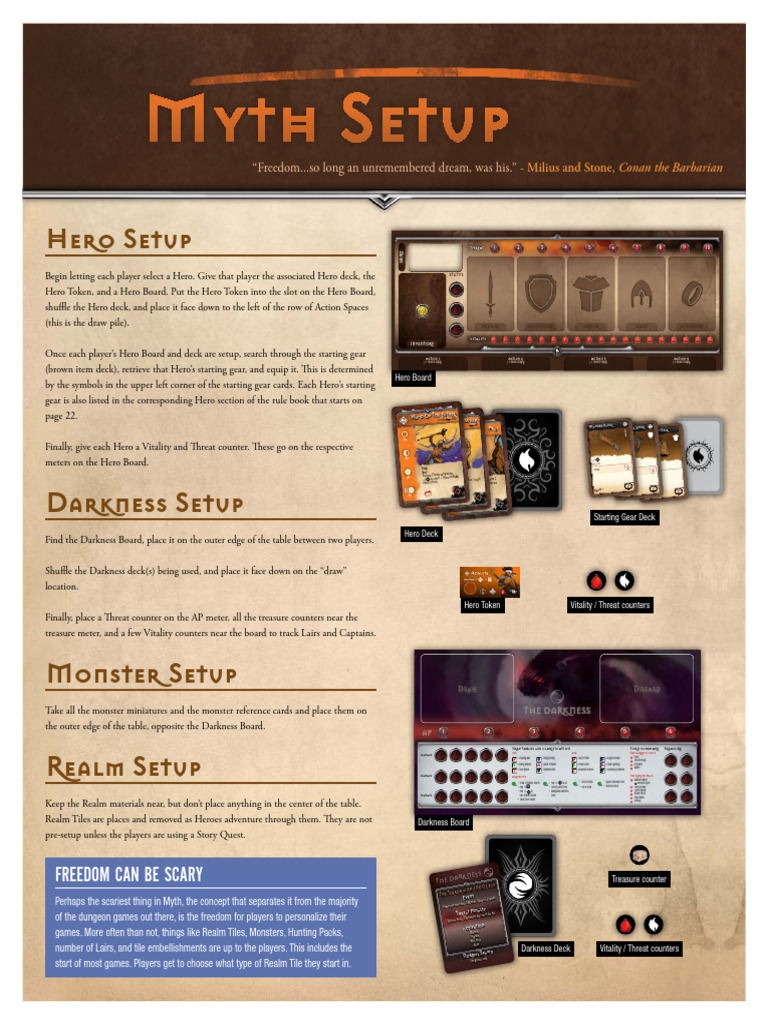 Myth Game Setup Guide | PDF