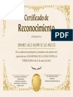 Certificado Concurso de Artes Elegante Beige