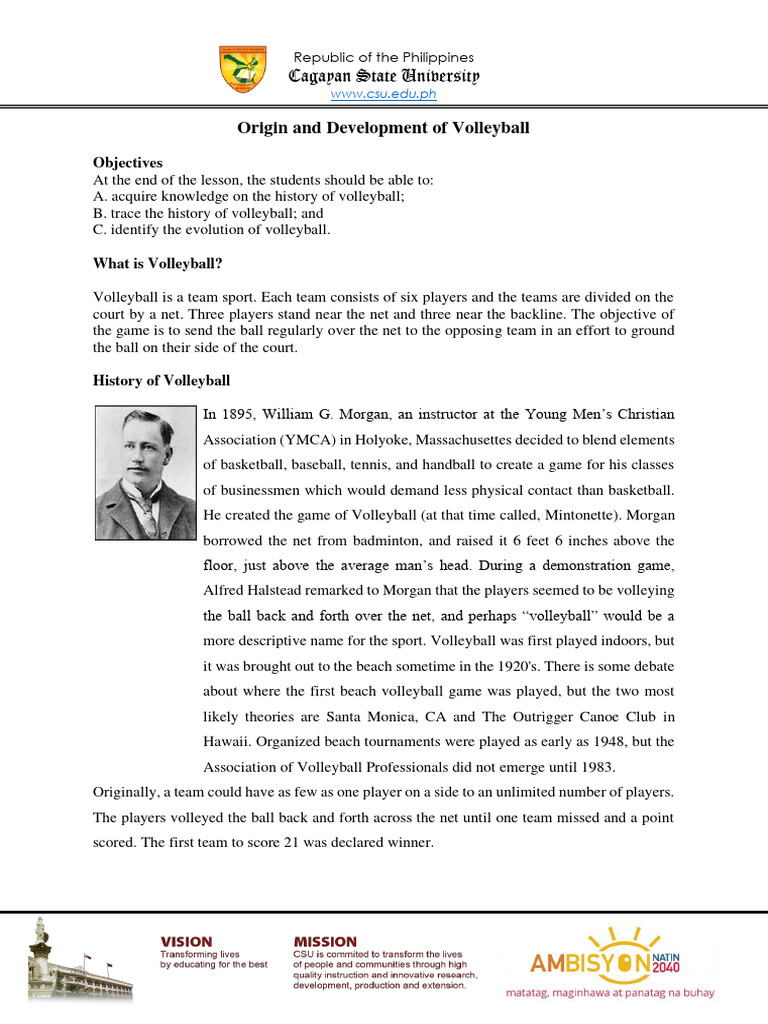 PE 14 Unit 1 History Equipments and Facilities of Volleyball PDF