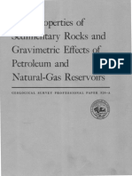Mass Properties of Sedimentary Rocks and Gravimetric Effects of Petroleum and Natural Gas Reservoirs
