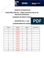 Gabarito Extraoficial Concurso Sefa PA Prova 1 e 2 Auditor de Receitas Estaduais - Docx 1 1