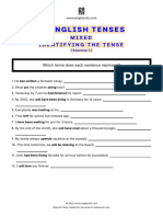 12 English Tenses Identifying The Tense