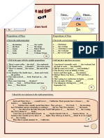 Prepositions of Place and Time at in On revisionOK