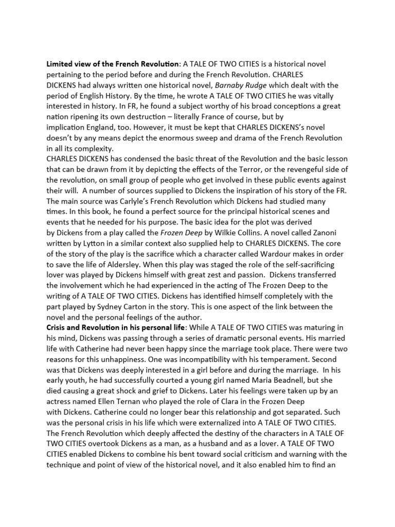 Book review a tale of two cities by char n pdf a