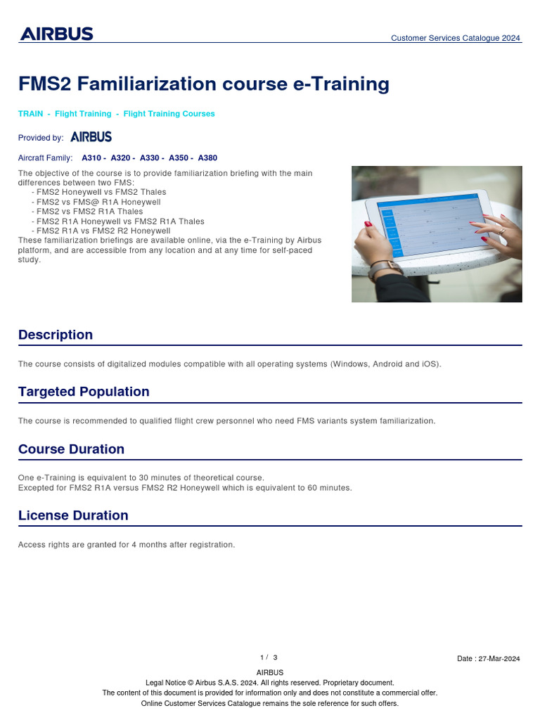 FMS2 e-Training Course Catalogue | PDF | Airbus | Aviation