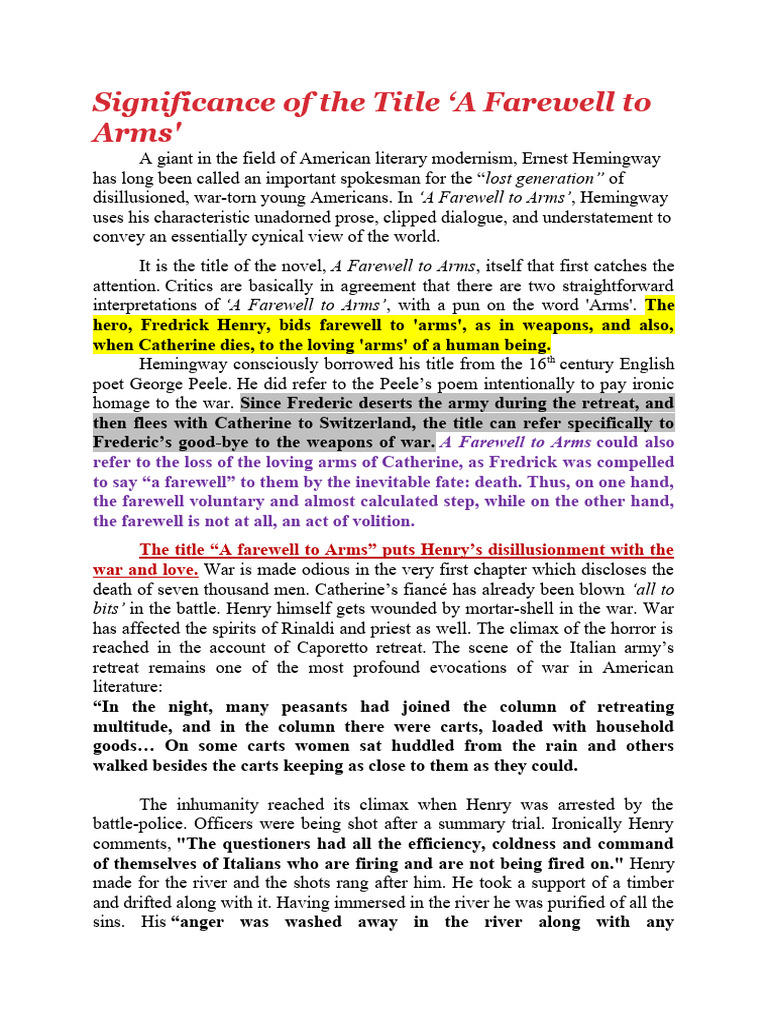 Significance Of The Title Meaning