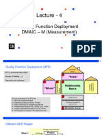 Lecture 4 - QPA - QFD With Excercise and DMAIC - M (Measurement) S2022