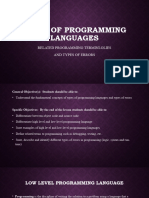Lesson 13 Types of Programming Languages, Errors