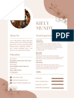 Cream Boho Graphic Designer Resume