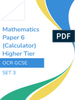 OCR Set 3 Higher GCSE Math Paper 6