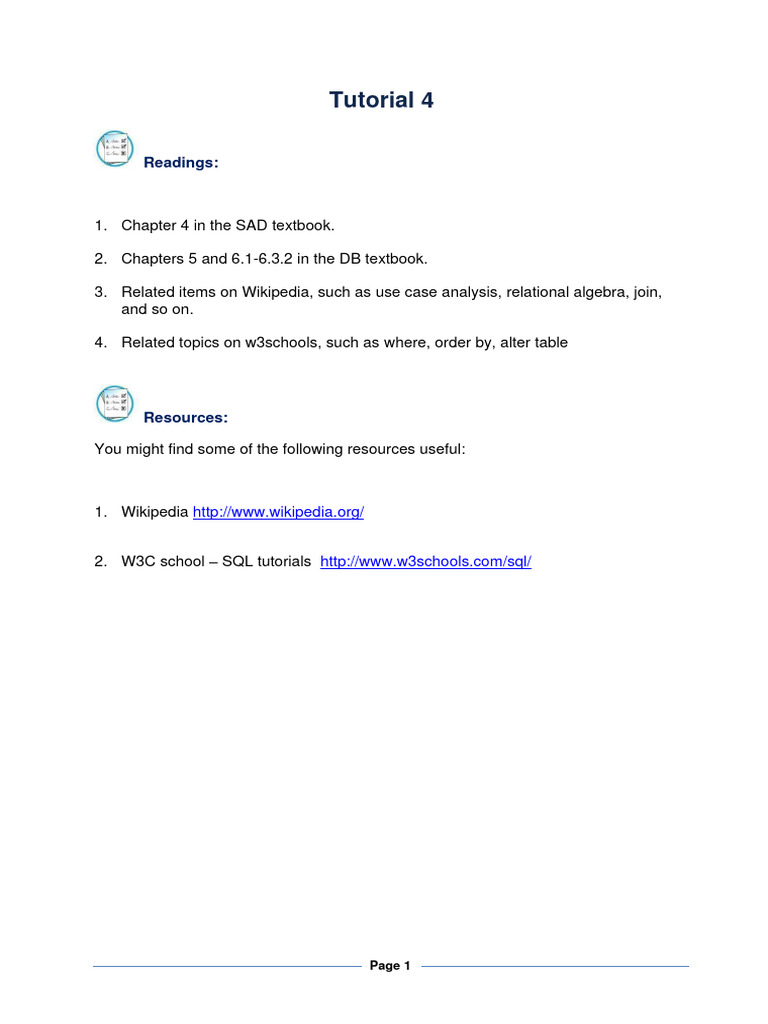 Tutorial 4 | PDF | Sql | Databases