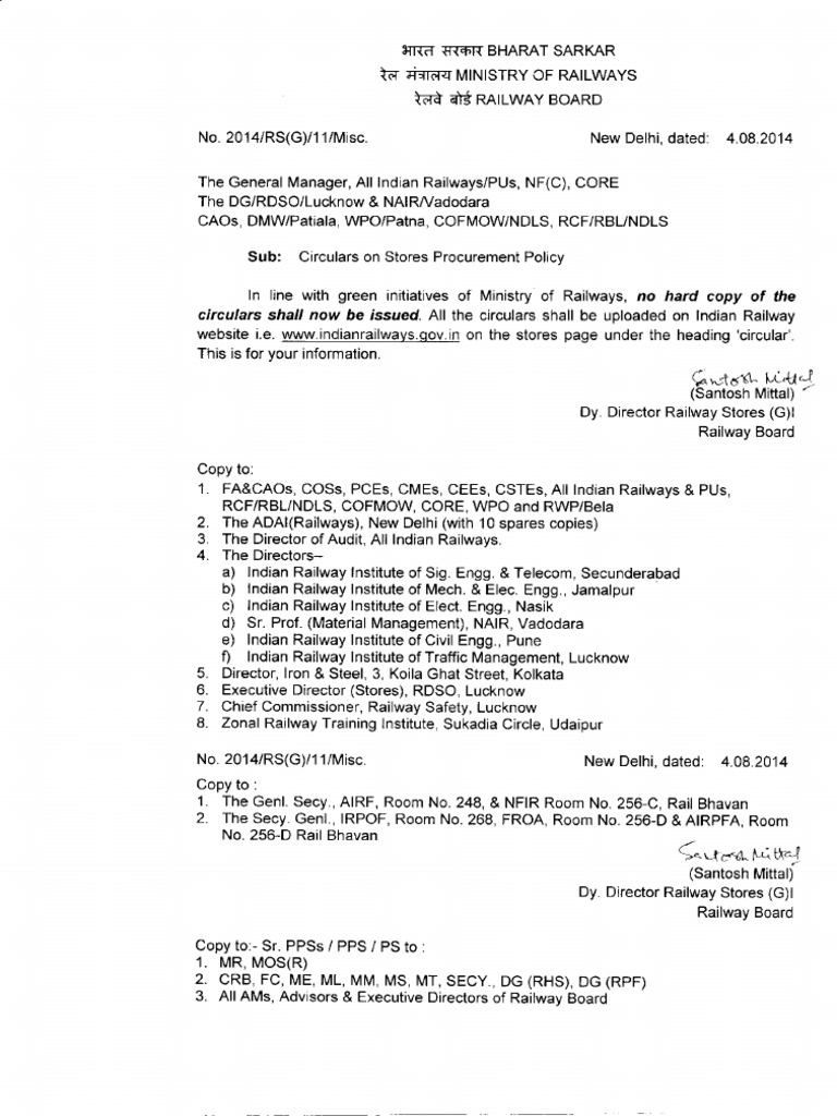 Circular On Stores Procurement Policy0001 | PDF