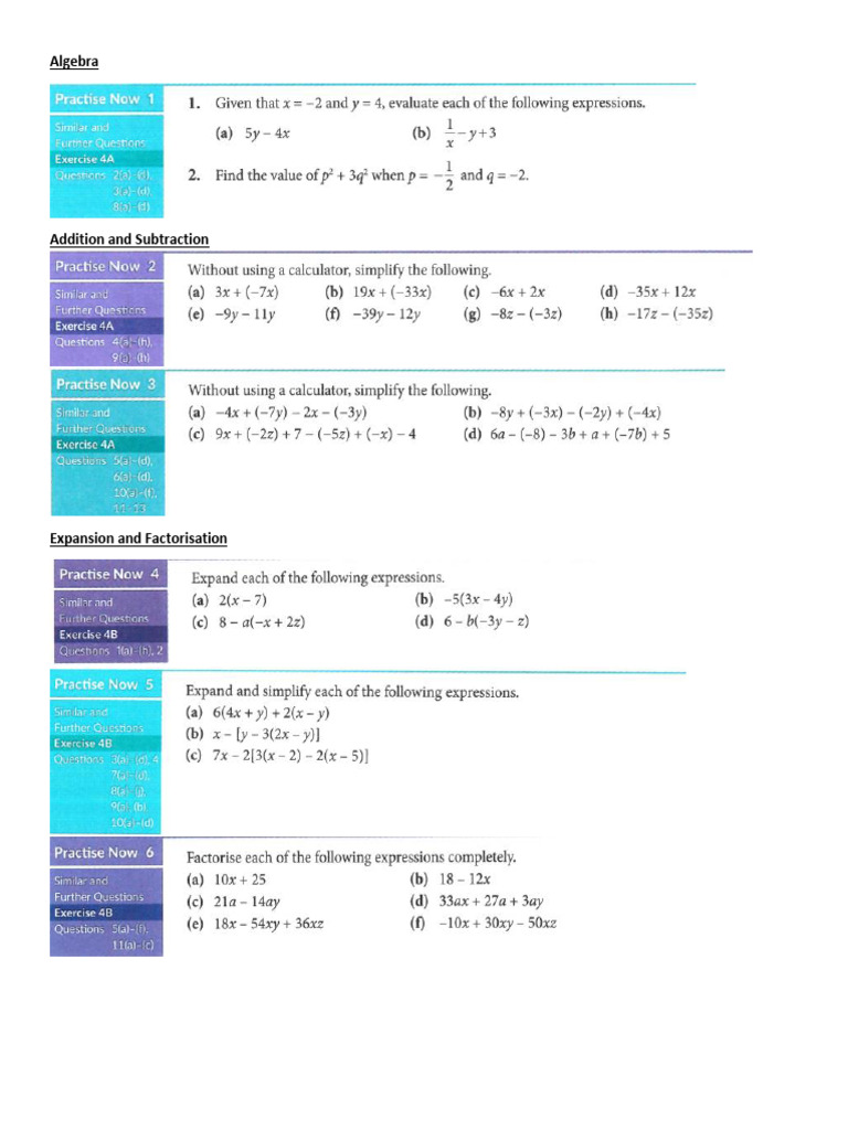 15 Algebra | PDF