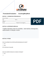 Personal Training Assessment Forms Example