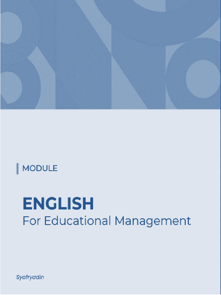 English Grammar Module for Educators | PDF | Verb | Grammatical Tense