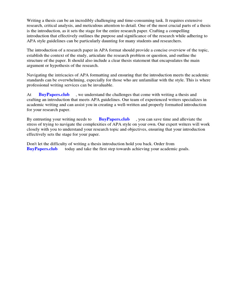 How to Write a Introduction for a Research Paper Apa | PDF | Apa Style ...