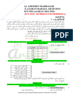 New - Soal Asesmen Madrasah Bahasa Arab MTs TP 2023-2024 - MTs Arabic