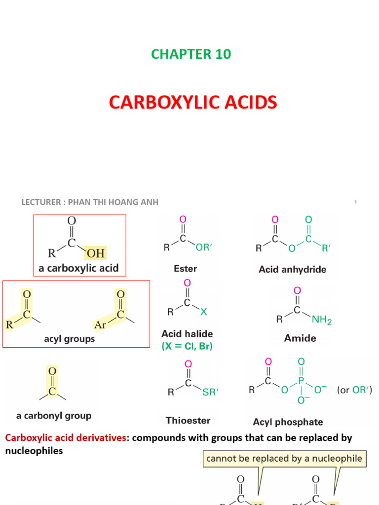 Carboxylic Acid Overview and Reactions | PDF | Ester | Carboxylic Acid