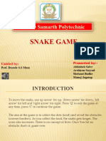 Snake Game PPT Using HTML & CSS