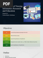 Application of Nursing Informatics Research and Education