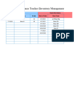 Stock in Out Balance Excel Template